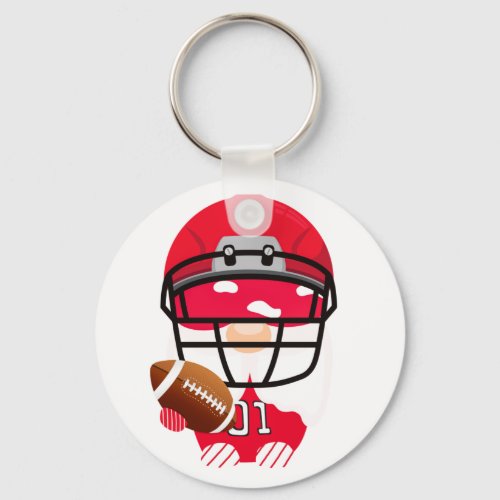 American Football Gnomes Button Keychain