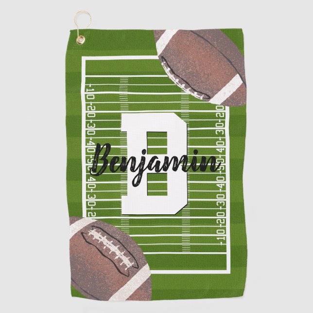 American Football Golf Towel (Front)