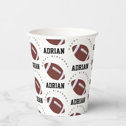 American Football Gridiron Ball Birthday Party  Paper Cups