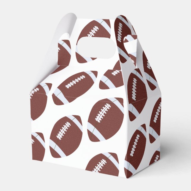 American Football Gridiron Ball Pattern Favor Boxes (Front Side)