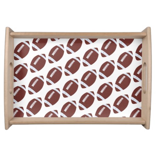 American Football Gridiron Ball Pattern Serving Tray