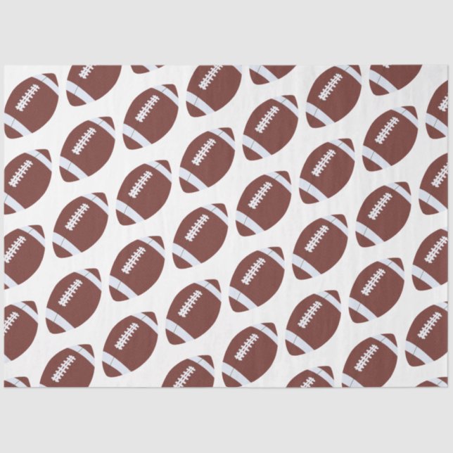 American Football Gridiron Ball Pattern Tissue Paper (Front)