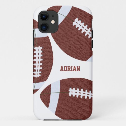 American Football Gridiron Ball Personalized iPhone 11 Case