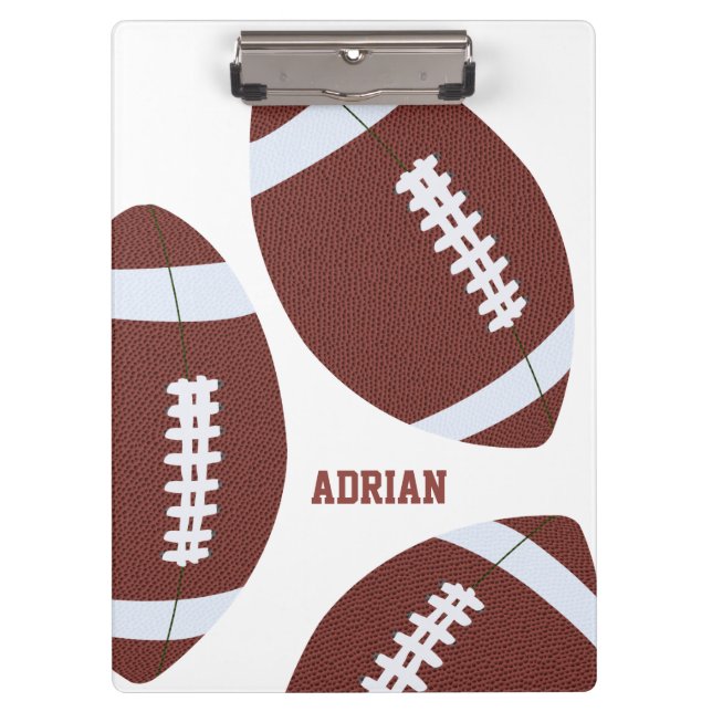 American Football Gridiron Ball Personalized Clipboard (Front)