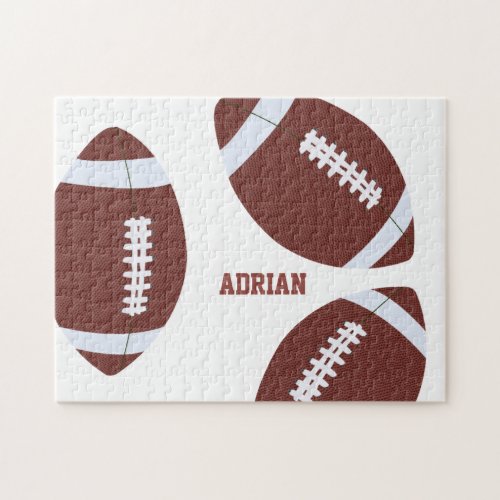 American Football Gridiron Ball Personalized Jigsaw Puzzle