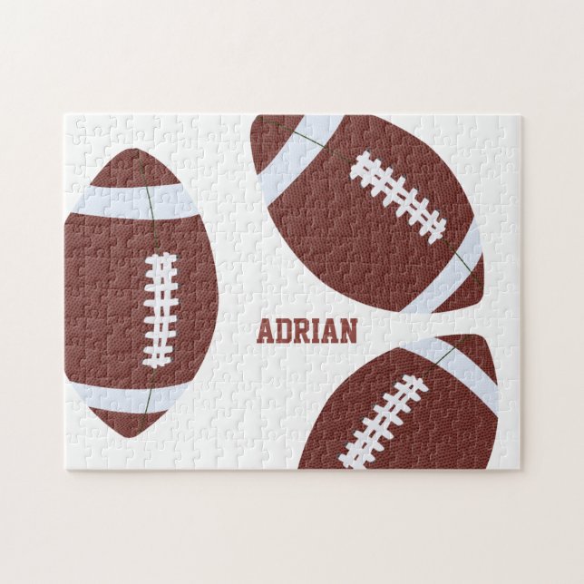 American Football Gridiron Ball Personalized Jigsaw Puzzle (Horizontal)