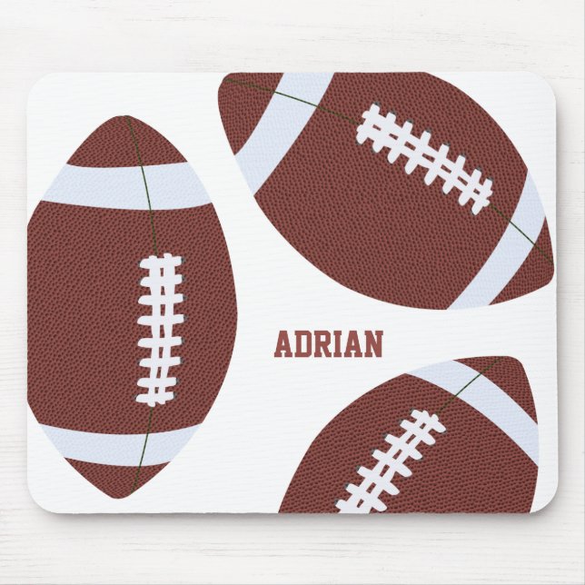 American Football Gridiron Ball Personalized Mouse Pad (Front)