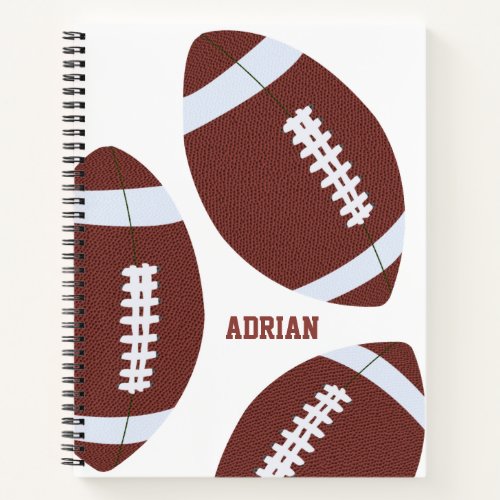 American Football Gridiron Ball Personalized Notebook