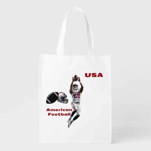 American Football Grocery Bag