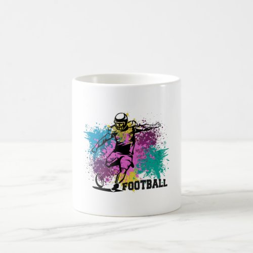 American Football Grungy Color Splashes Coffee Mug