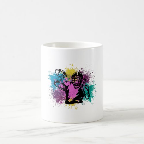 American Football Grungy Color Splashes Coffee Mug