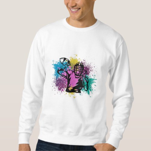 American Football Grungy Color Splashes Sweatshirt
