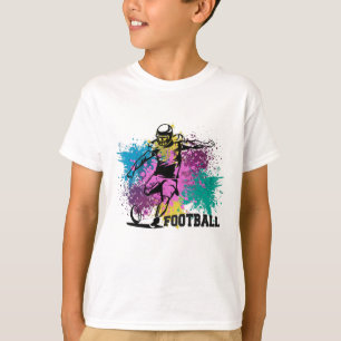 American Football Grungy Color Splashes T-Shirt