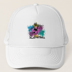 American Football Grungy Color Splashes Trucker Hat