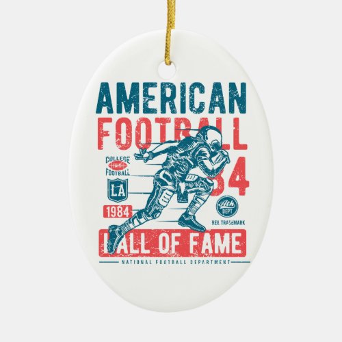 American Football Hall Of Fame Ceramic Ornament