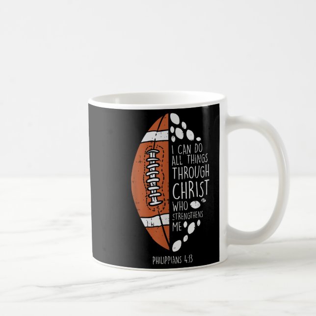 American Football I Can Do Things Bible God Jesus  Coffee Mug (Right)