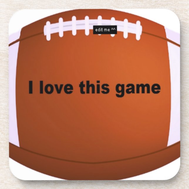 American Football: I Love This Game Beverage Coaster (Front)