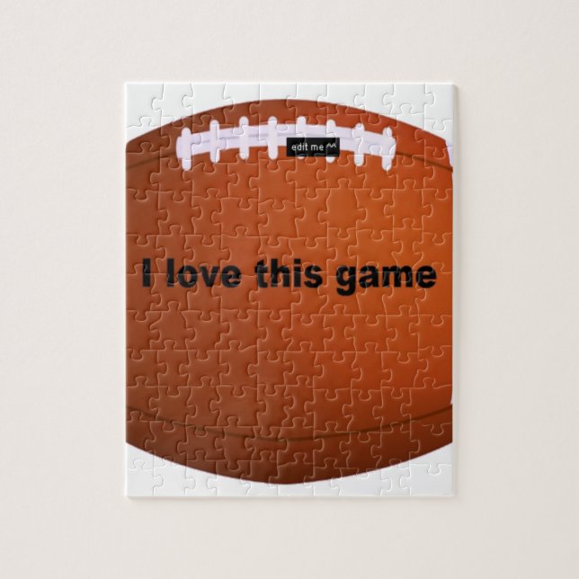 American Football: I Love This Game Jigsaw Puzzle (Vertical)