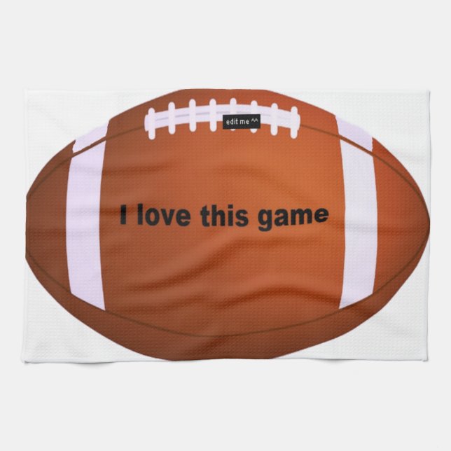 American Football: I Love This Game Kitchen Towel (Horizontal)
