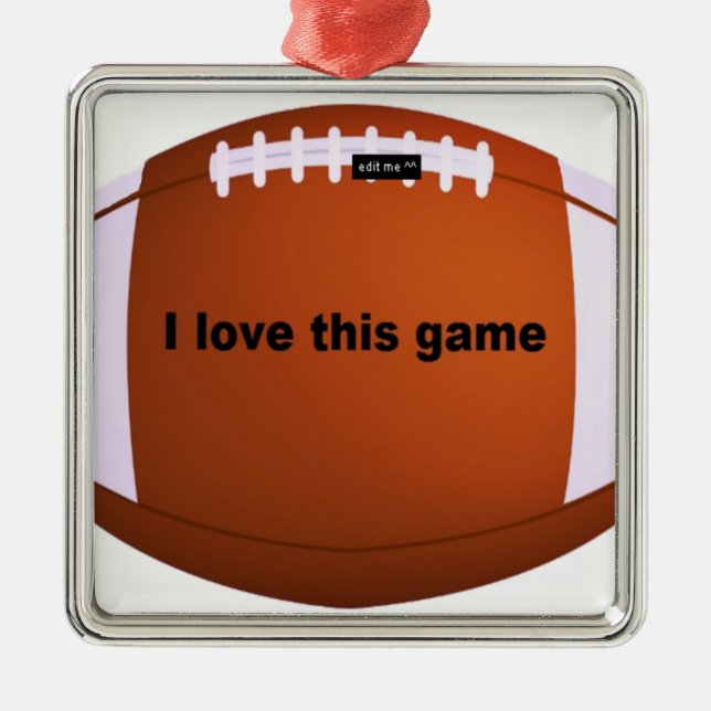 American Football: I Love This Game Metal Ornament (Front)