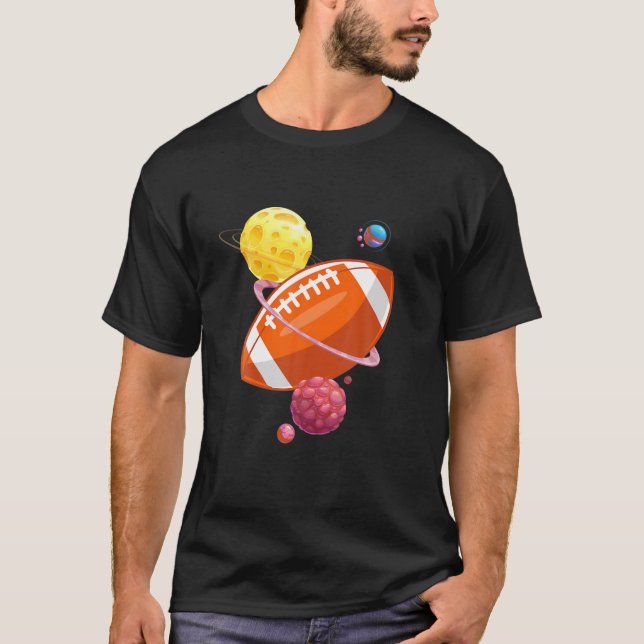 American Football I Space Sportsman Touchdown Trai T-Shirt (Front)
