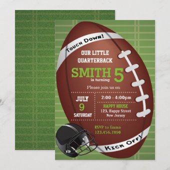 American Football Invitation | Zazzle