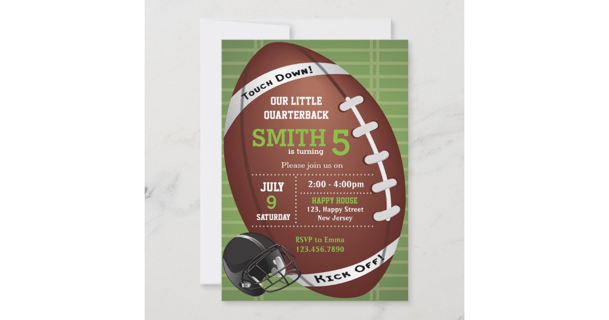 American Football Invitation | Zazzle