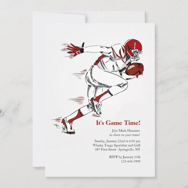 American Football Invitation (Front)