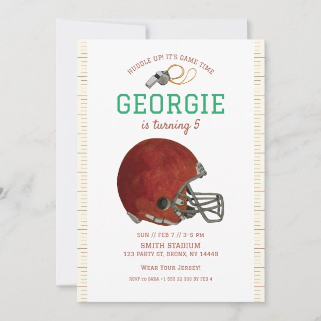 American Football Invitation | Football Helmet (Front)