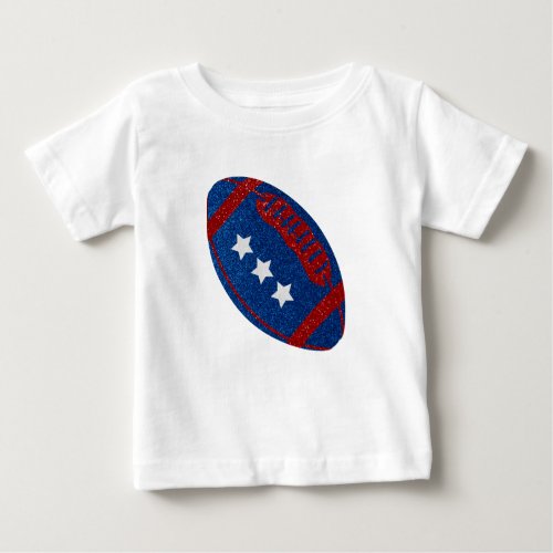 American Football July 4th Glitter Baby T_Shirt