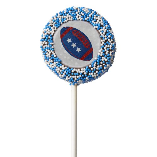 American Football July 4th Glitter Chocolate Covered Oreo Pop