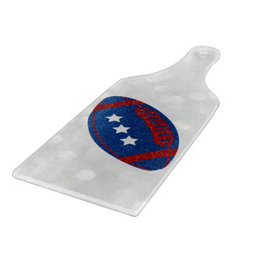 American Football July 4th Glitter Cutting Board