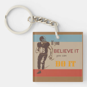 american football keychain