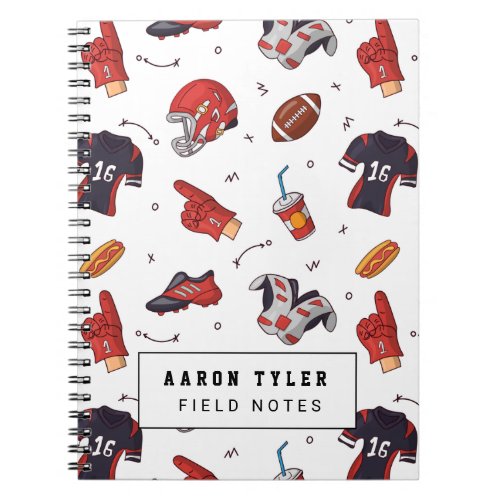 american football kit pattern notebook