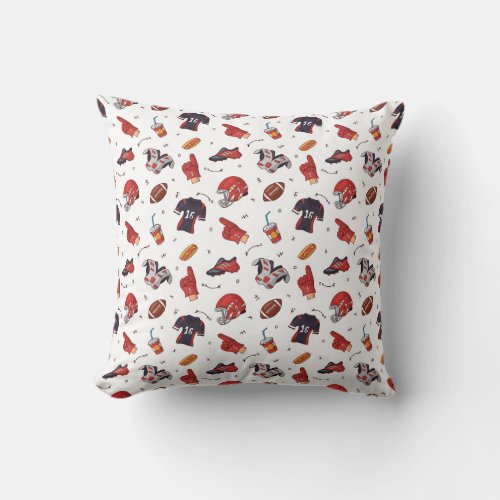 american football kit pattern throw pillow