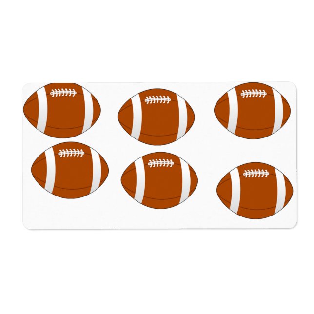 american football label (Front)