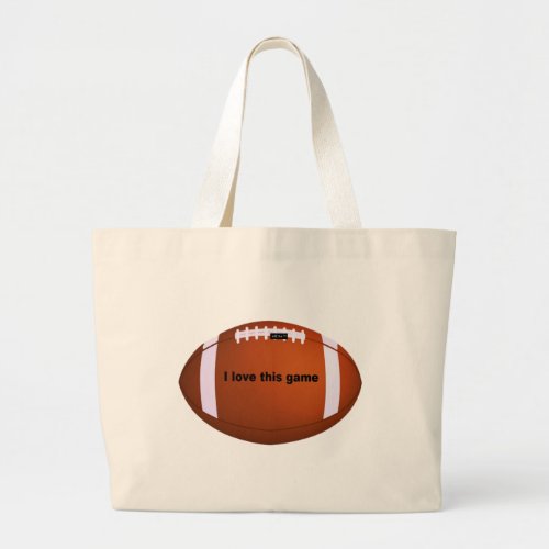 American football large tote bag