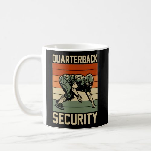 American Football Line Querback Security Coffee Mug