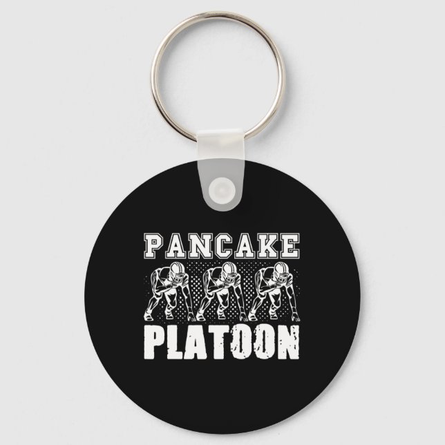 American Football Lineman Pancake Platoon Player S Keychain (Front)