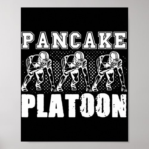 American Football Lineman Pancake Platoon Player S Poster