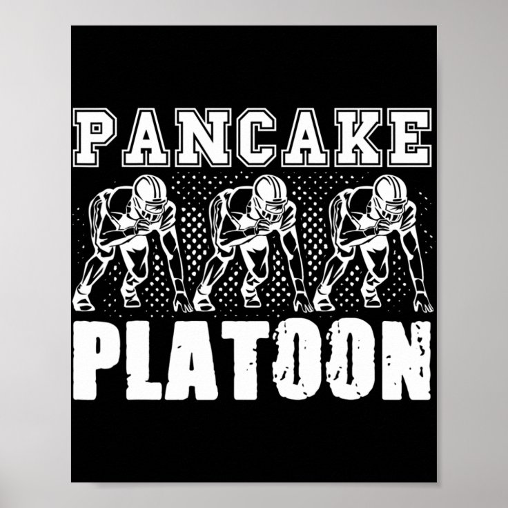 American Football Lineman Pancake Platoon Player S Poster Zazzle