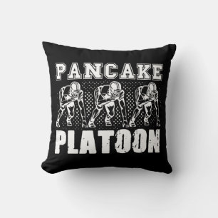 American Football Lineman Pancake Platoon Player S Throw Pillow