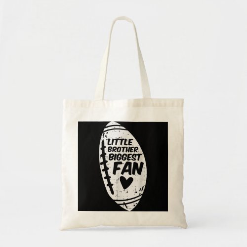 American Football Little Brother Biggest Fan Famil Tote Bag