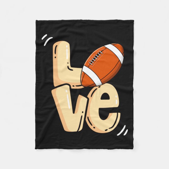 American Football Love Valentines Rugby Srts Pl _1 Fleece Blanket (Front)