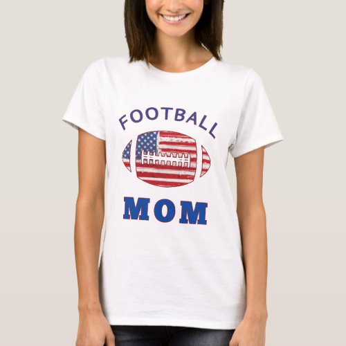 AMERICAN FOOTBALL MOM  T_Shirt