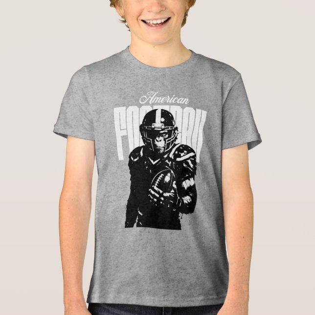 American Football Monkey Tri-Blend Shirt (Front)
