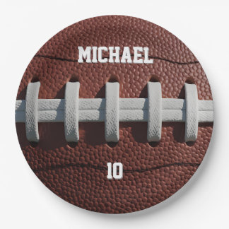 American Football Name Birthday Party Paper Plates