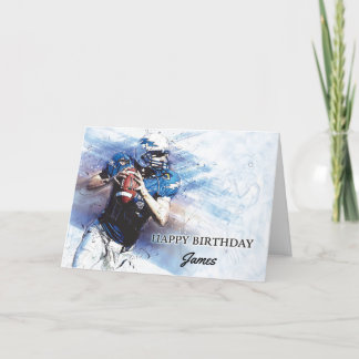 American Football NFL Happy Birthday Personalised Card
