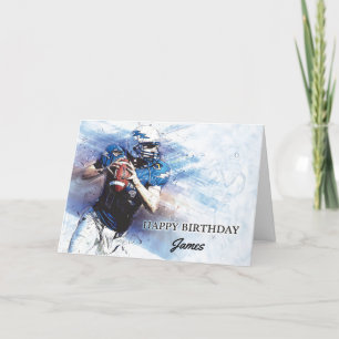 American Football NFL Happy Birthday Personalized Card