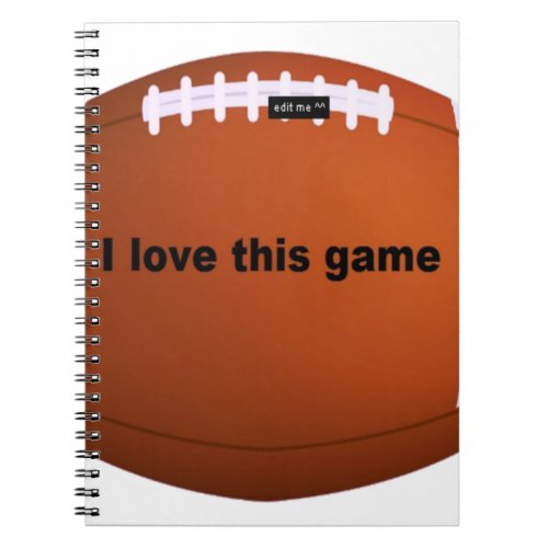 American football notebook